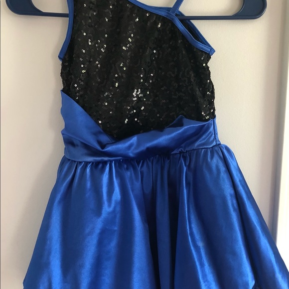 Balera Girls Dance Costume size MC Black Blue - Picture 2 of 3